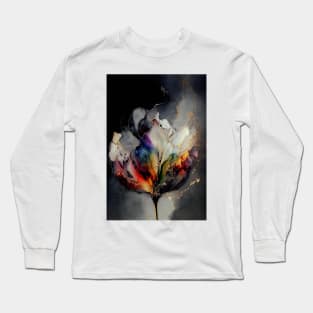 Tulip Symphony - Alcohol Ink Resin Art Long Sleeve T-Shirt